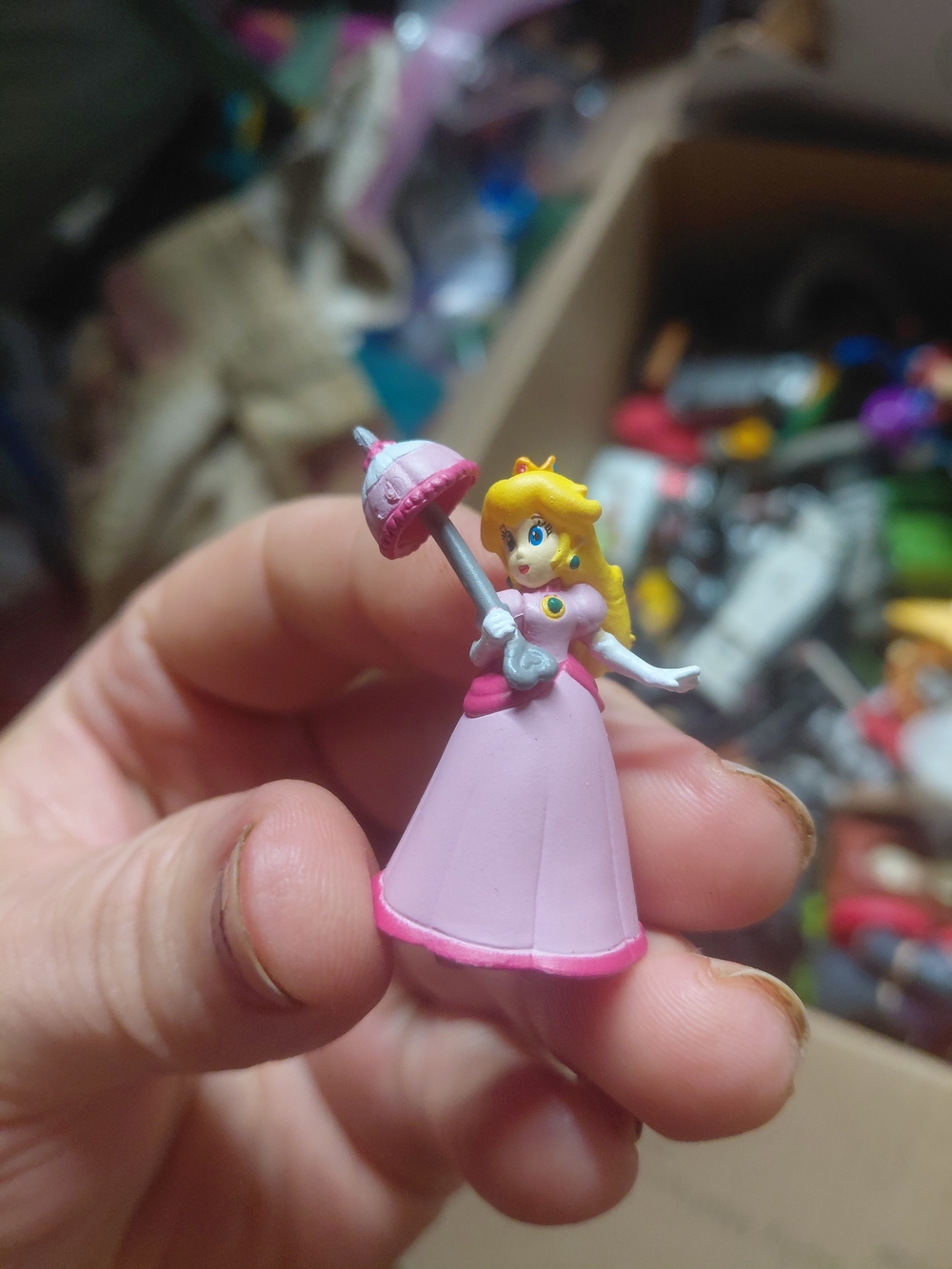 Super Mario Bros. Wonder mini collectible figure of Princess Peach cake topper